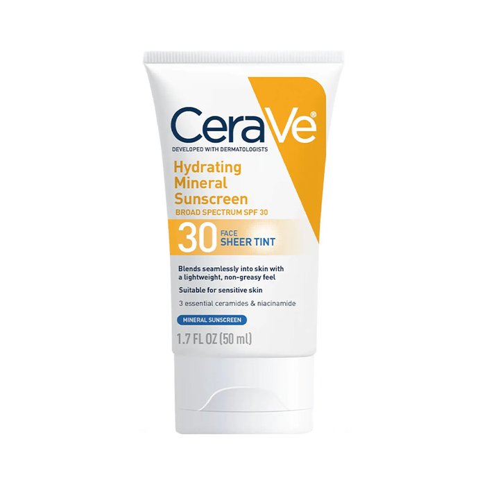 CeraVe Hydrating Mineral Sunscreen SPF 30 Face Sheer Tint