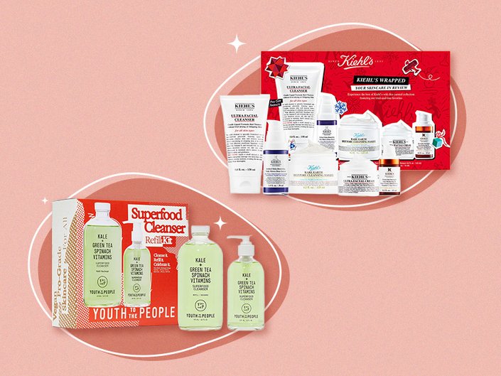A collage of skincare gift sets at sephora