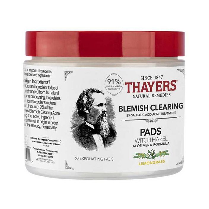 Thayers Blemish Clearing 2% Salicylic Acid Acne Treatment Pads