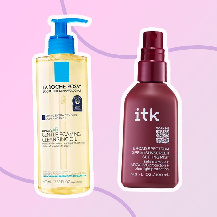 photo of La Roche-Posay Lipikar AP+ Gentle Foaming Cleansing Oil and itk Broad Spectrum SPF30 Sunscreen Mist/ Makeup Setting Spray